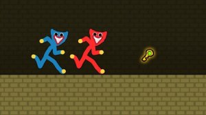 Red and Blue Stickman Huggy: Puzzle Adventure Online Game - Puzzle Game