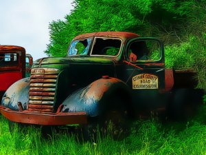 Old Rusted Trucks Puzzle Game