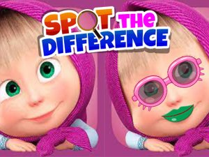 Masha and Bear Find Differences Puzzle Game