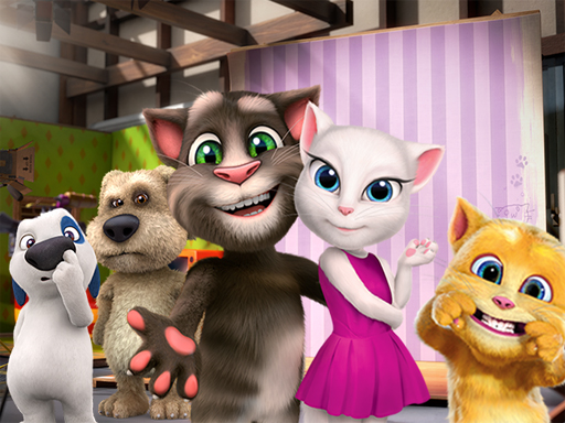 Talking Tom Jigsaw Puzzle Online Game