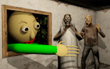 Granny vs Baldi & Grandpa: Mansion Defense Puzzle Game Online