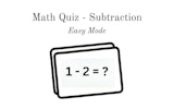 Math Quiz - Subtraction Game