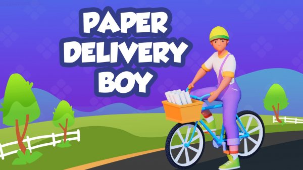 Paper Delivery Boy Bike Delivery Game Arcade Game